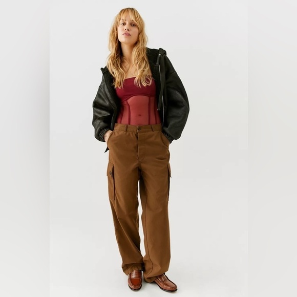 Urban Outfitters Tops - UO Out From Under Harlow Sheer Mesh Corset Bodysuit, Red, Large, NWT